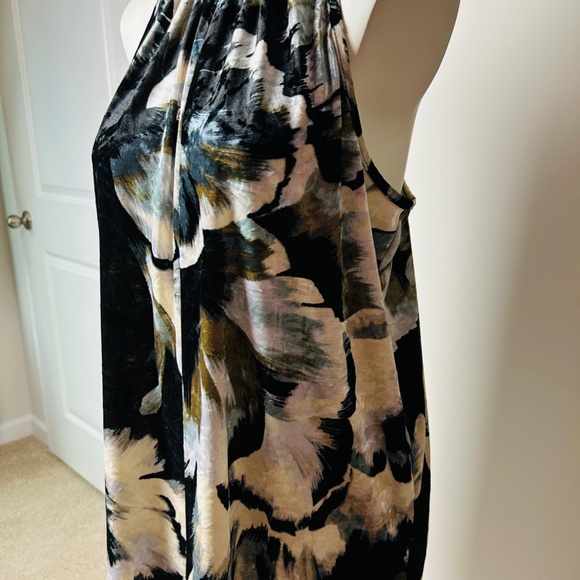 Status by Chenault Abstract Halter Tank Top-Velvet Texture Sz XL - Made in USA - Picture 3 of 11